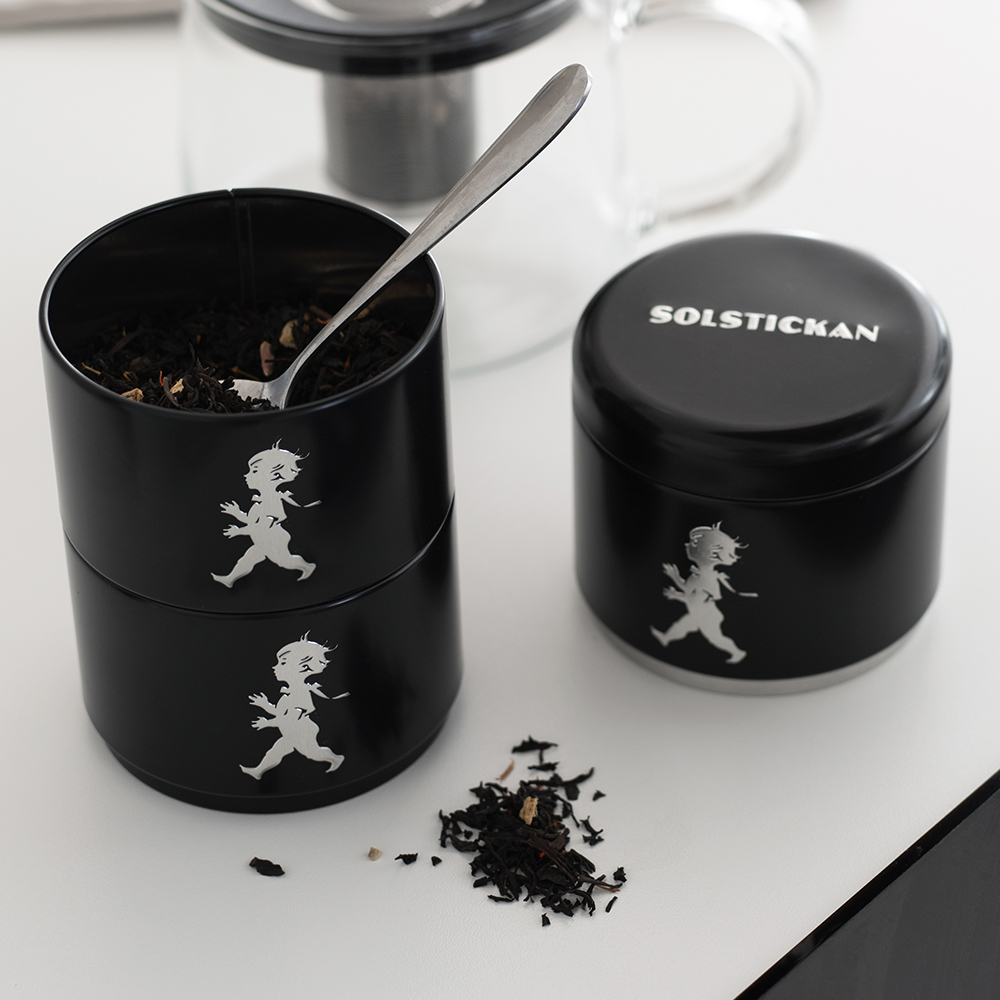 Tredelad Förvaringsburk Svart