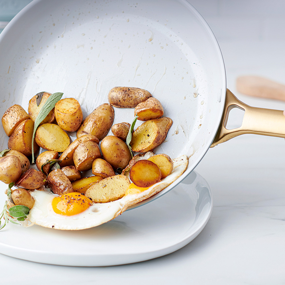 GreenPan Stekpanneset 10 delar Smokey Sky Blue