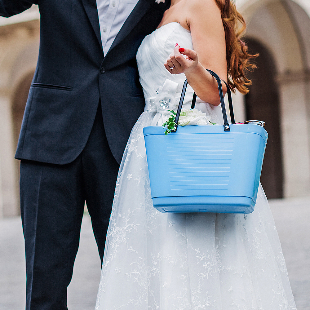 Väska Sockerrör Liten Ljusblå