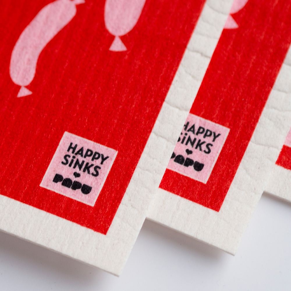 Happy Disktrasa 3-pack Papu sausage Röd