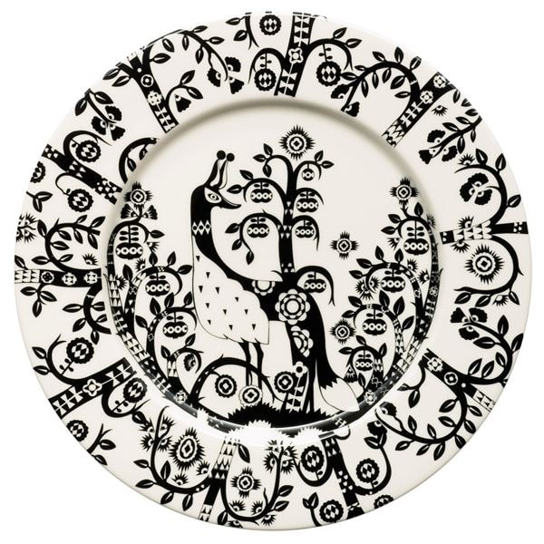 Taika Tallrik flat 22 cm Svart/Vit