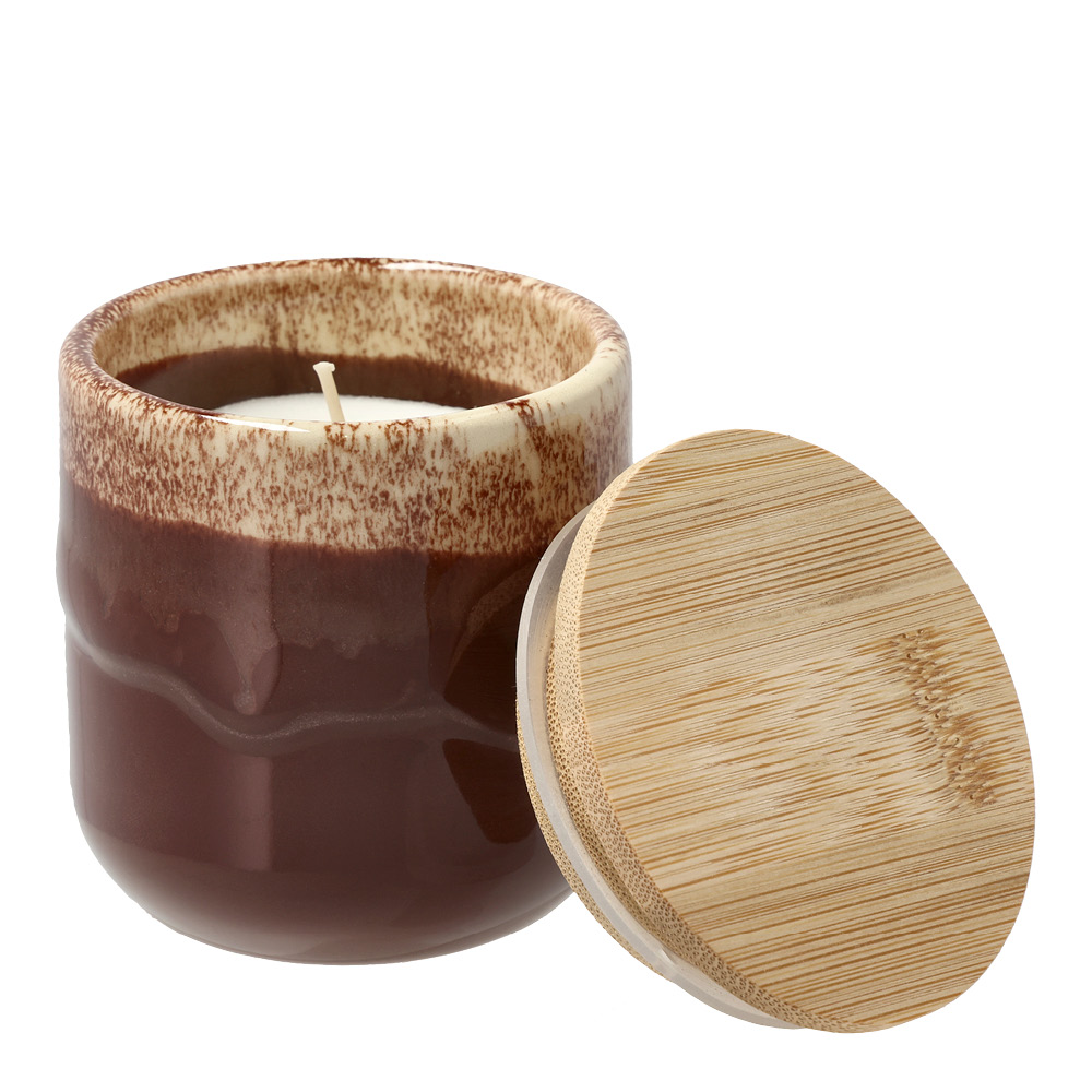 Iris Doftljus 7x7,3 cm Brun/Gräddvit