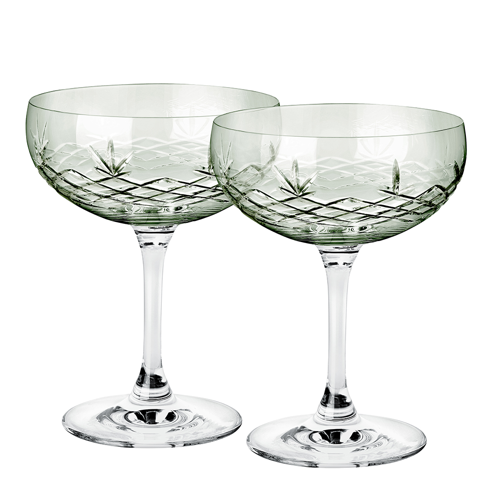 Crispy Gatsby Champagneskål 30 cl 2-pack Grön