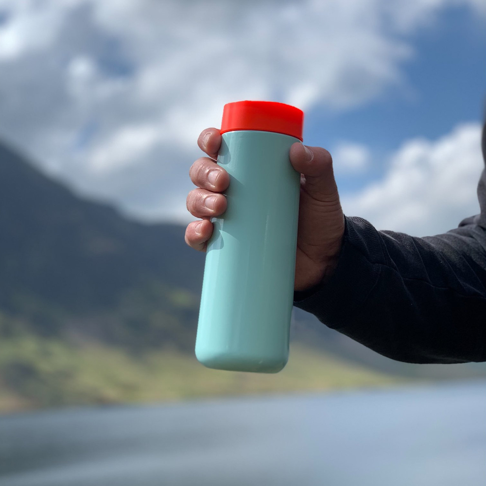 Skittle Travel Mug 35cl Mint & Coral