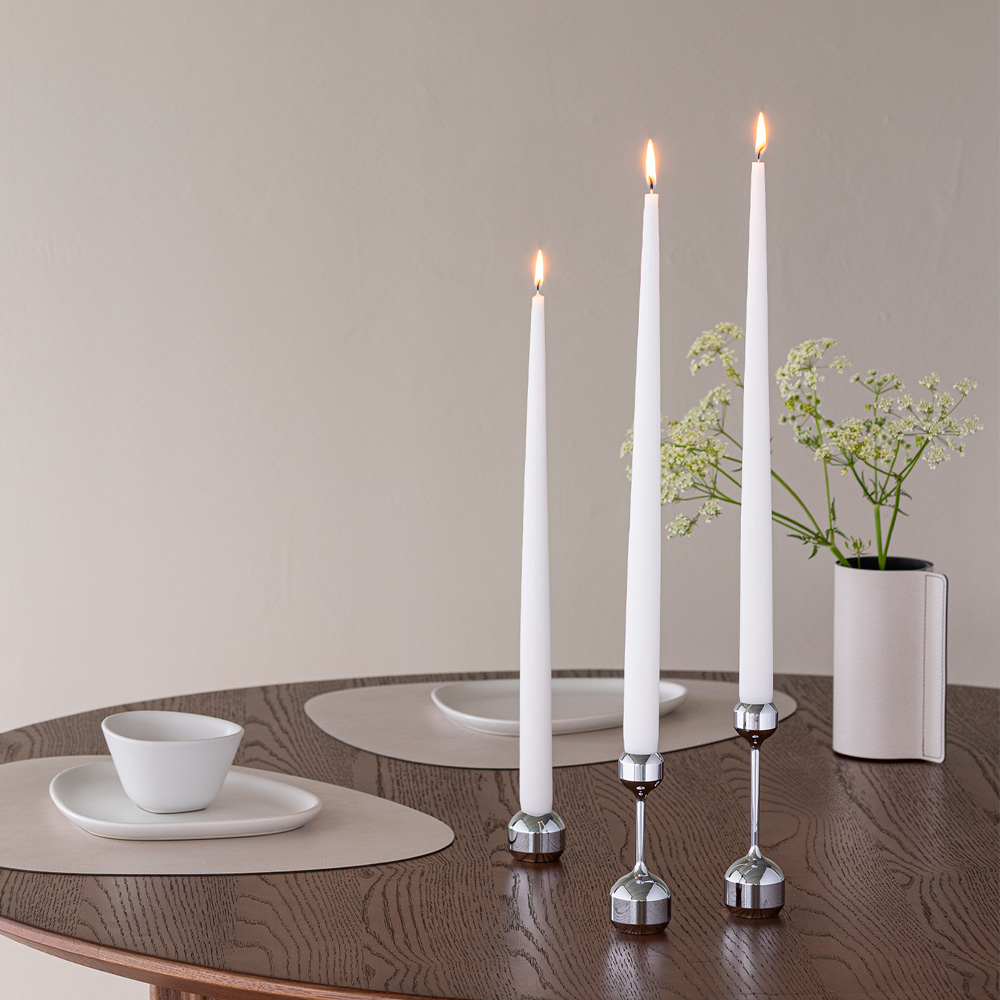 Silhouette Ljusstake 3,4 cm 2-pack Krom