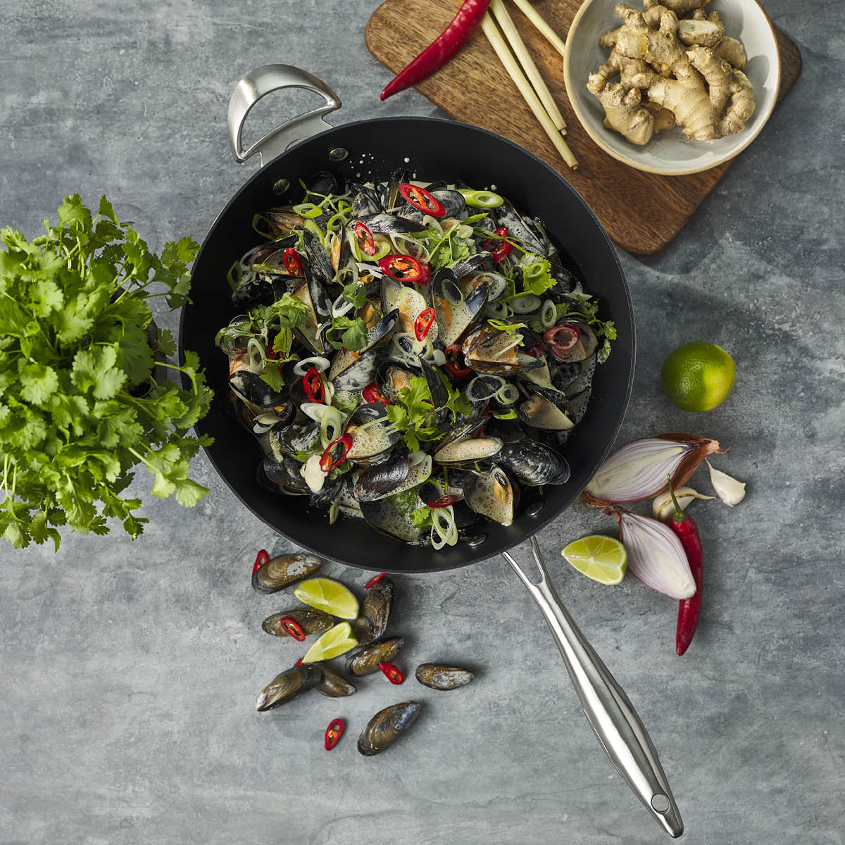 CTX Wokpanna 32?cm Rostfri