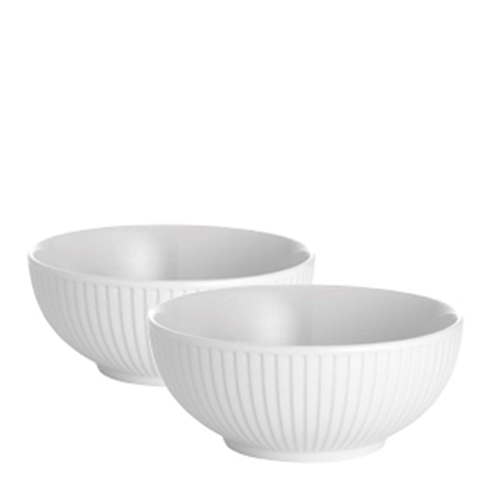 Plissé Skål 60 cl 2 pack Vit