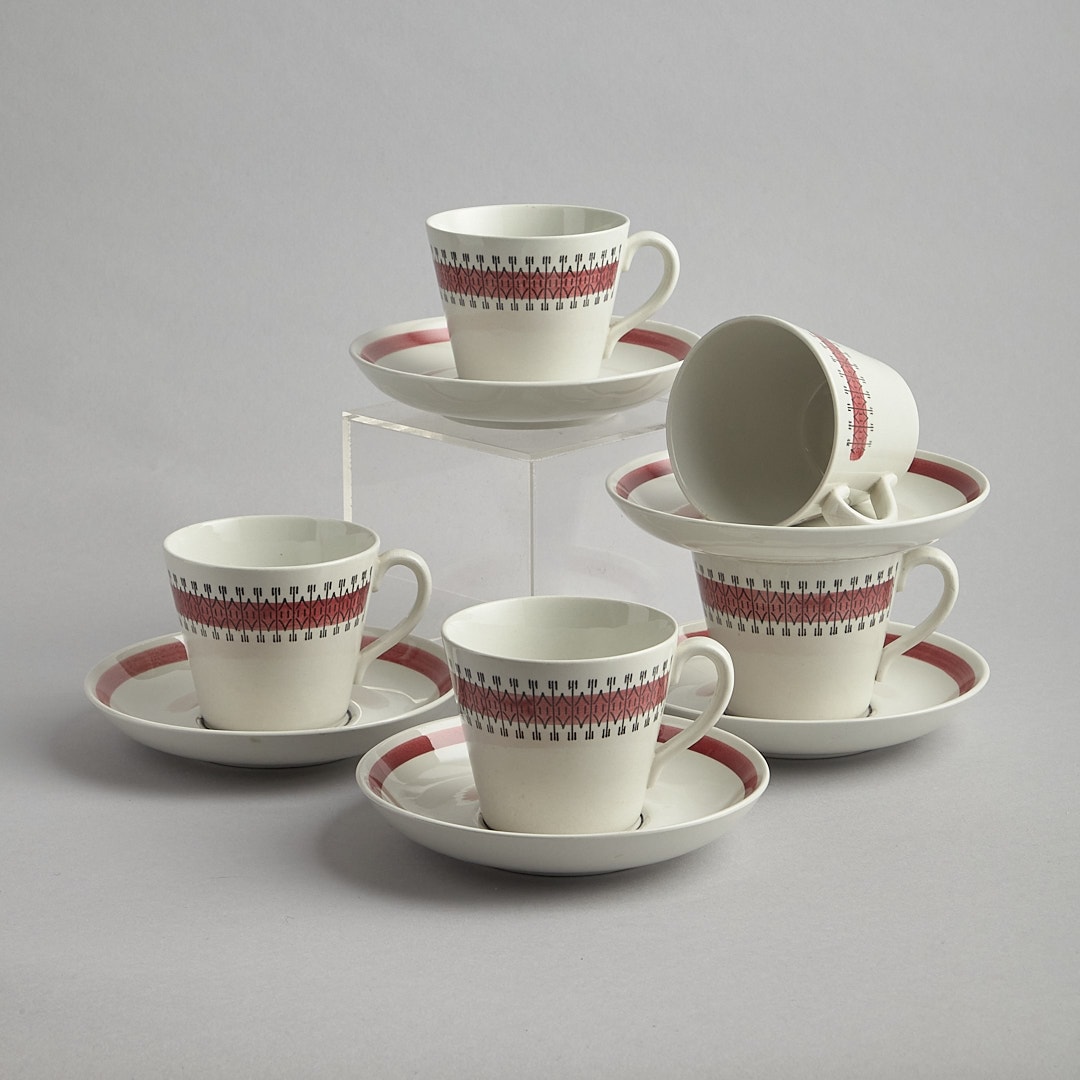 Delfi 5 koppar med fat