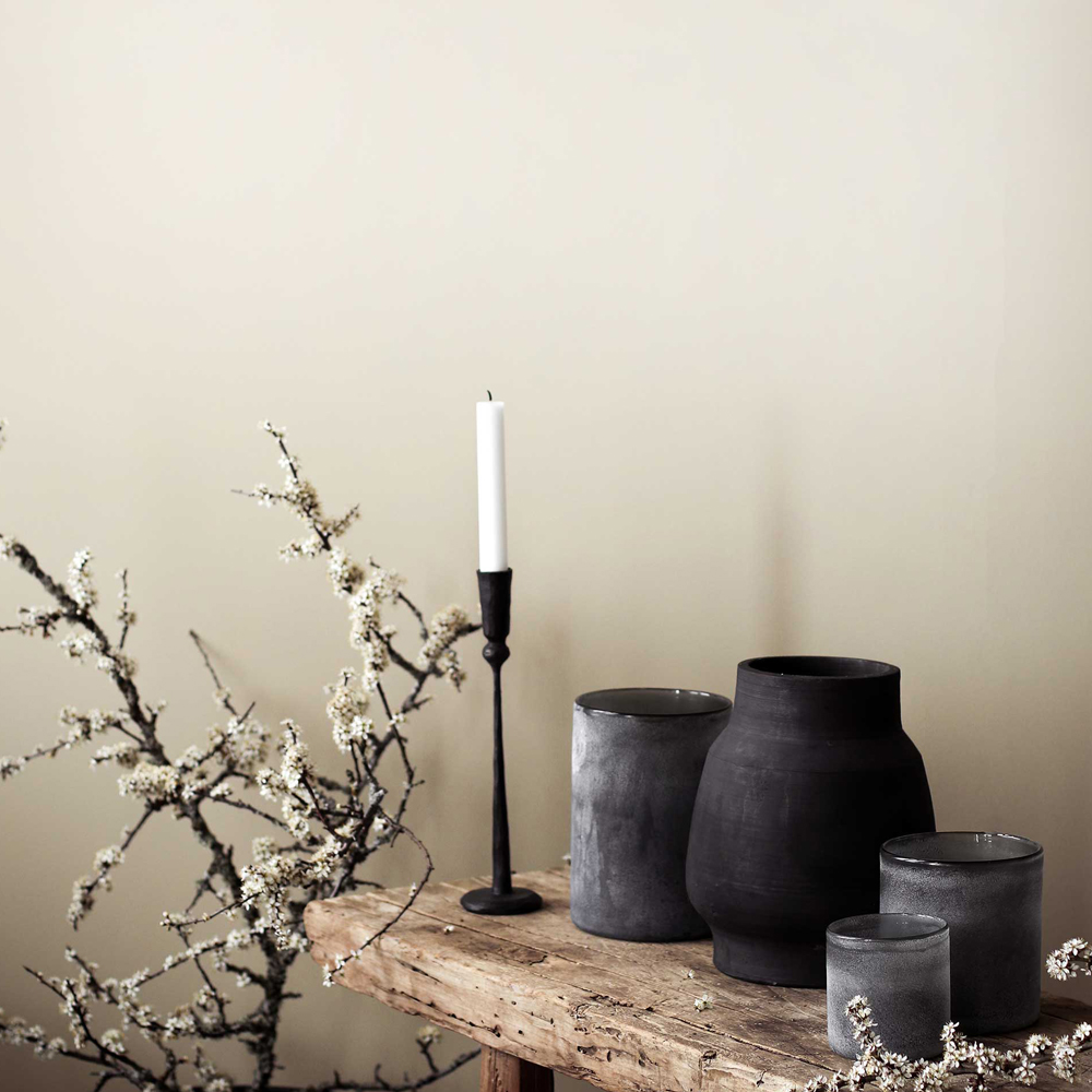 Frost Ljuslykta 13x19 cm Grå