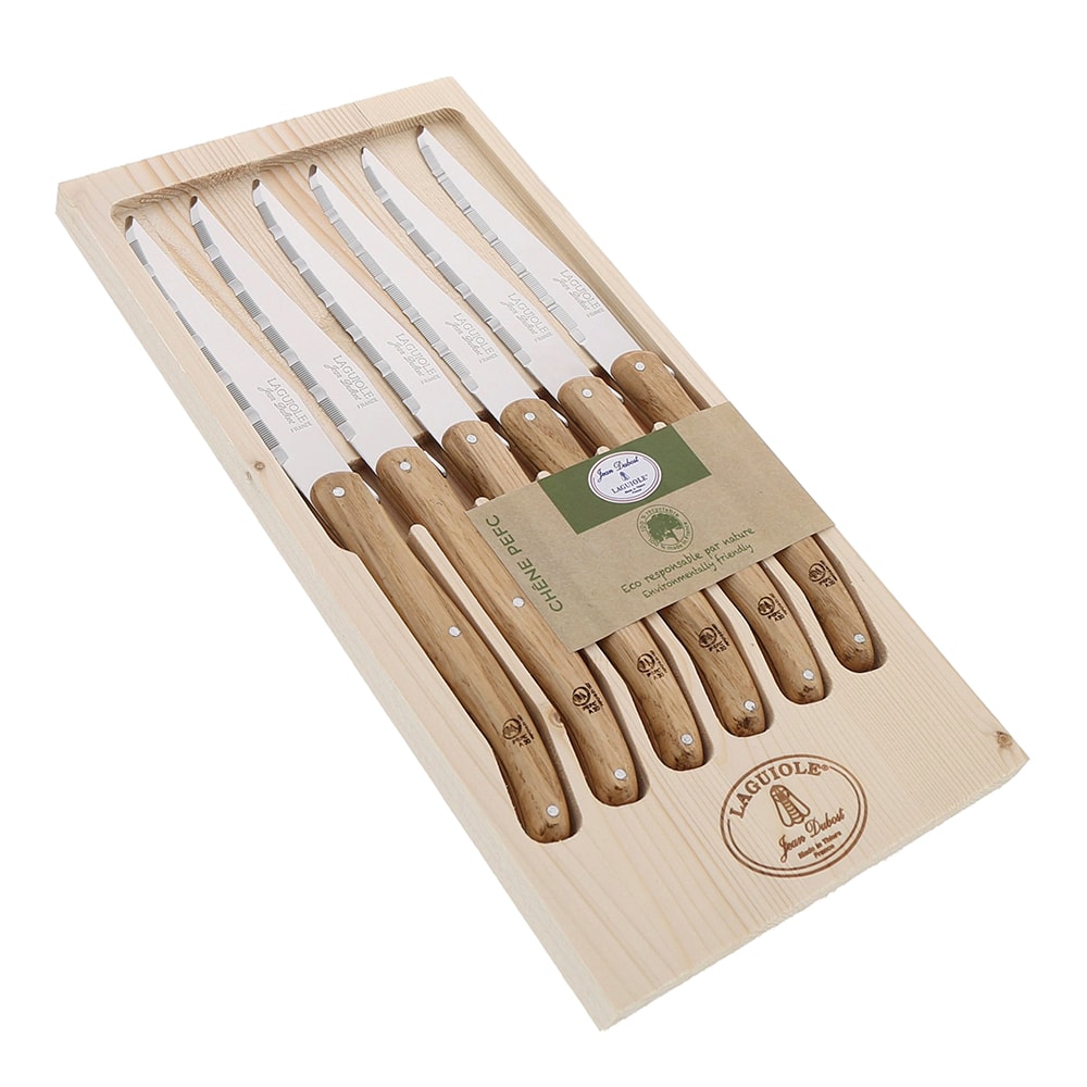 Grillkniv 6-pack Rostfritt stål Ekträ