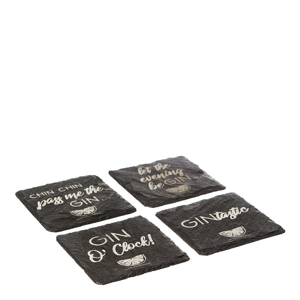 Glasunderlägg Gin 4-pack