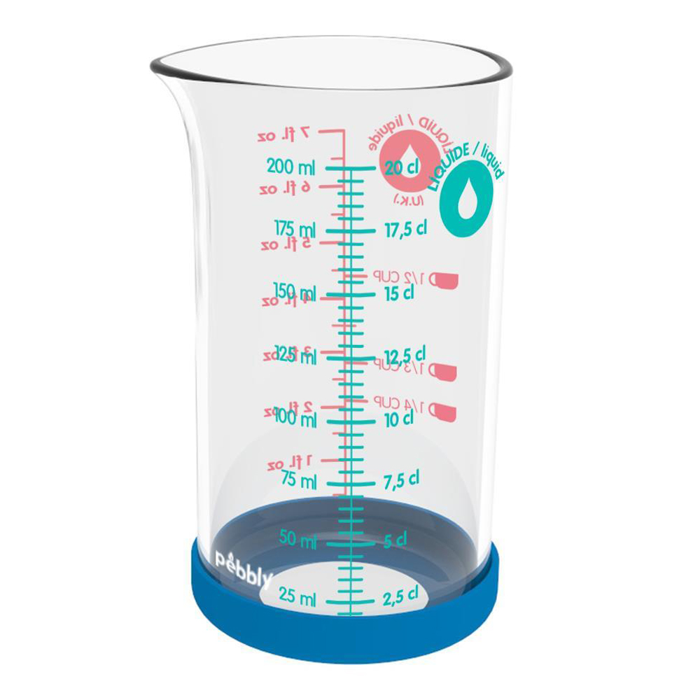 Mätkanna 20 cl Klar/Blå