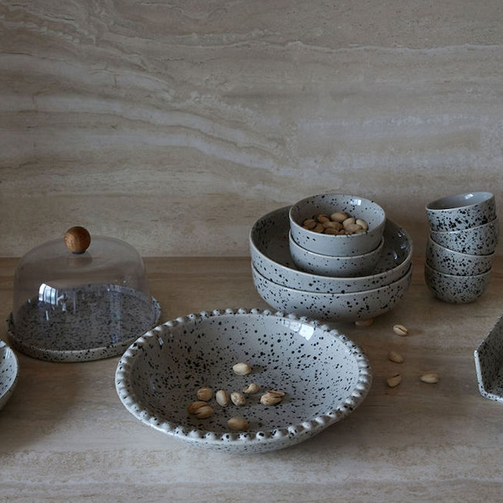 Ditte Serveringsskål Liten 9 cm 2-pack Grå/Svart