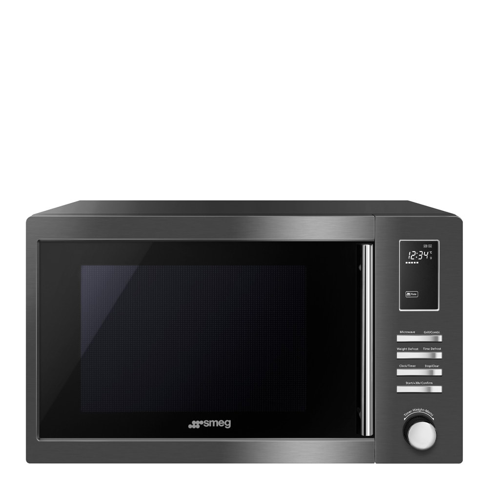 Smeg Mikrovågsugn Svart/Rostfritt Stål