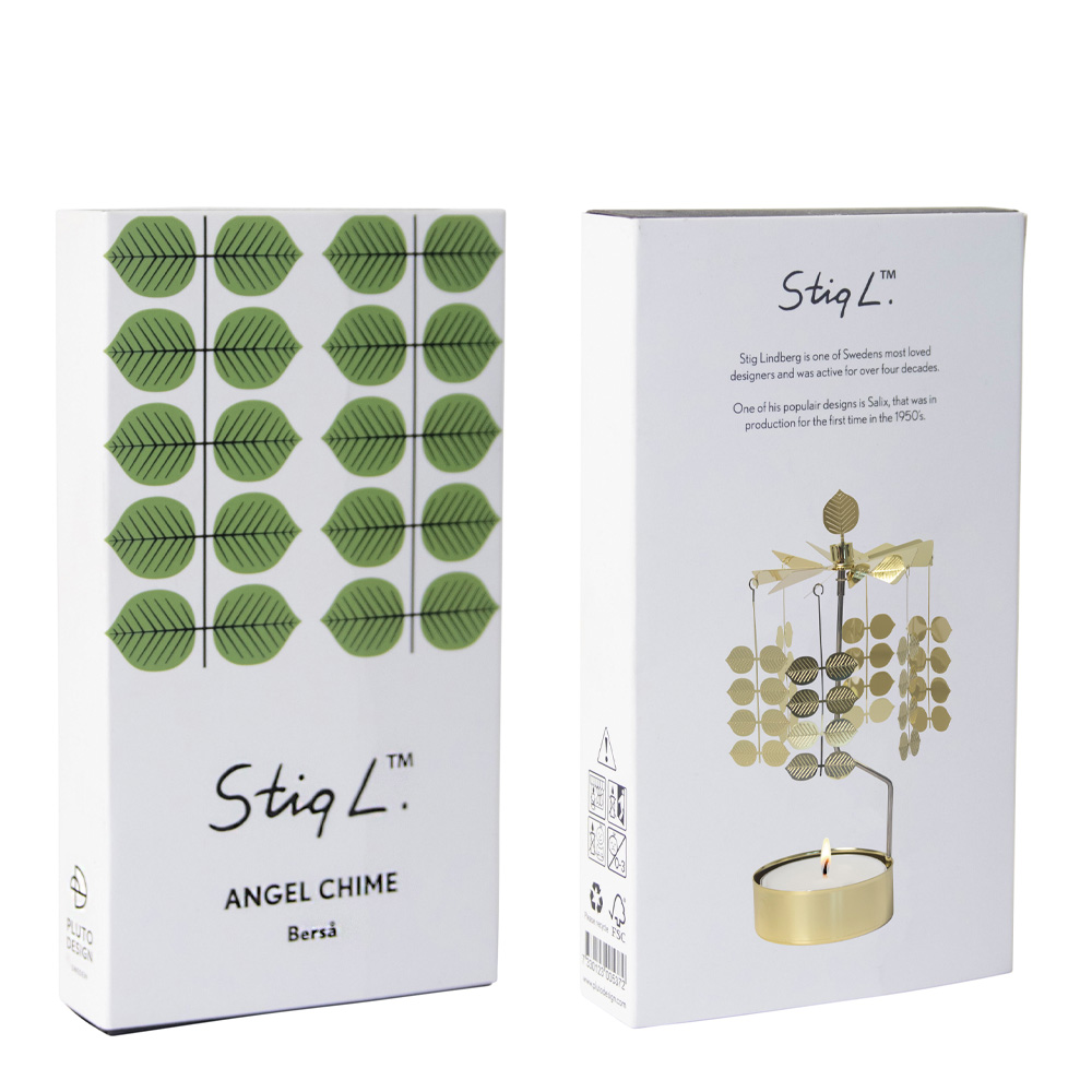 Änglaspel Berså 8x20x8 cm Guldmetall