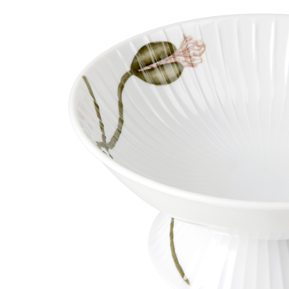 Hammersh?i Poppy Skål med fot 16 cm Vit