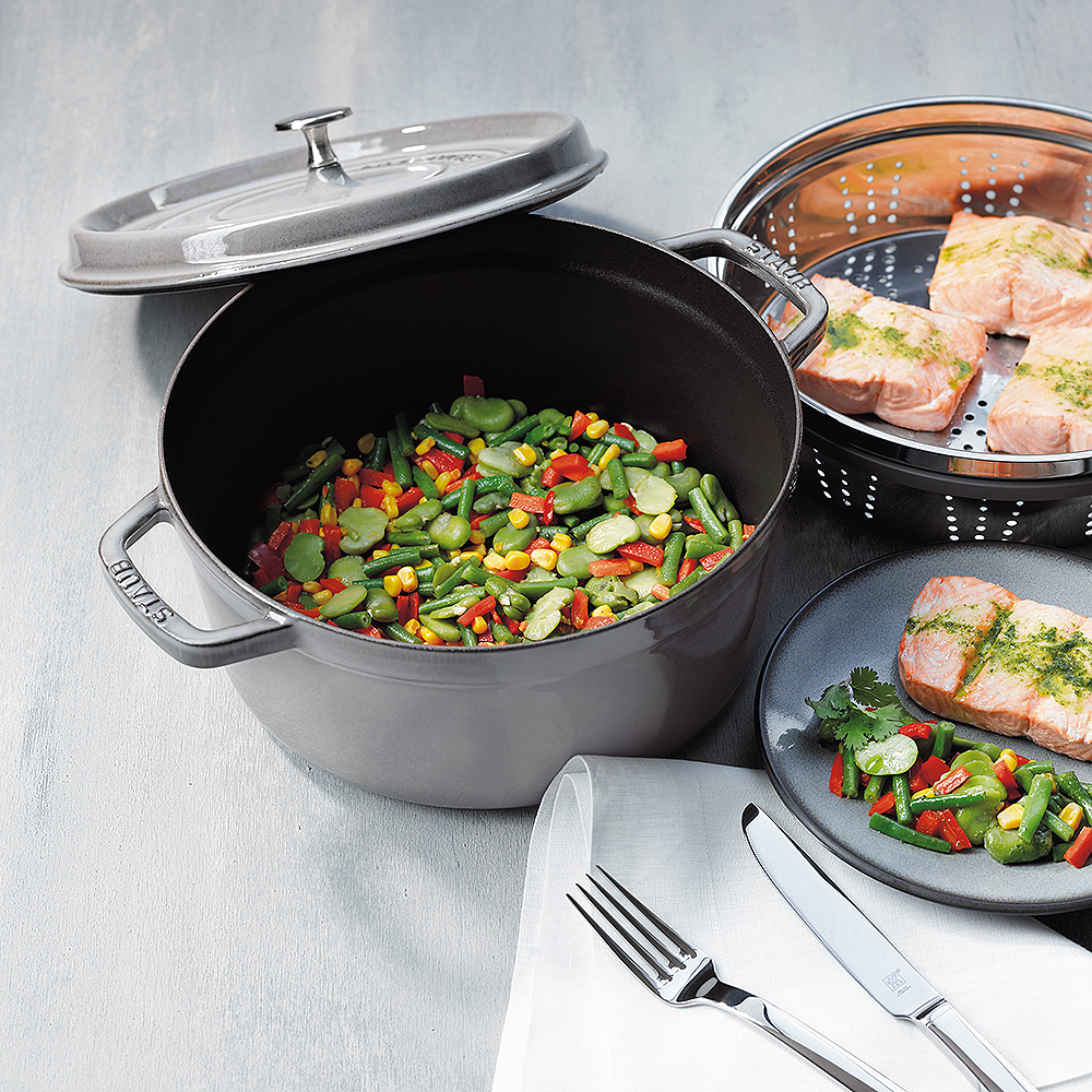 Gryta 5,2 L rund Grå