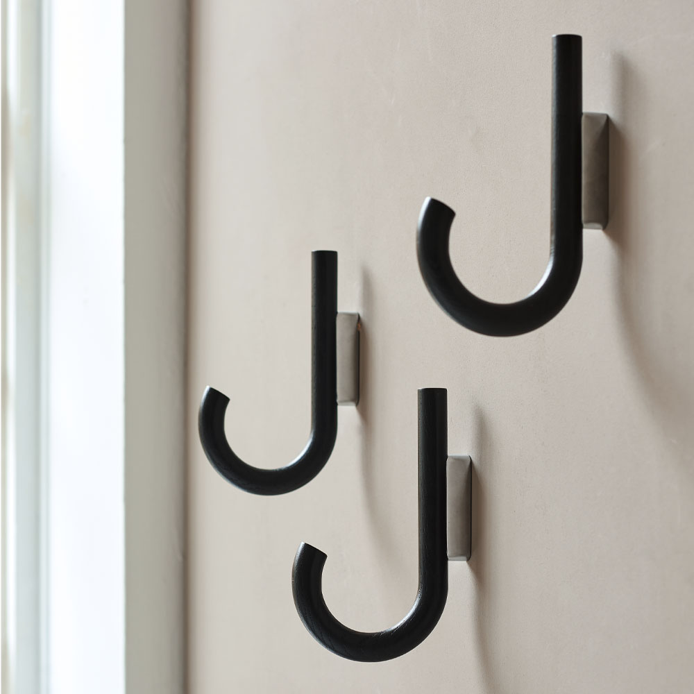 Hook Krok Svart Ek 20 cm Svart ek/Krom