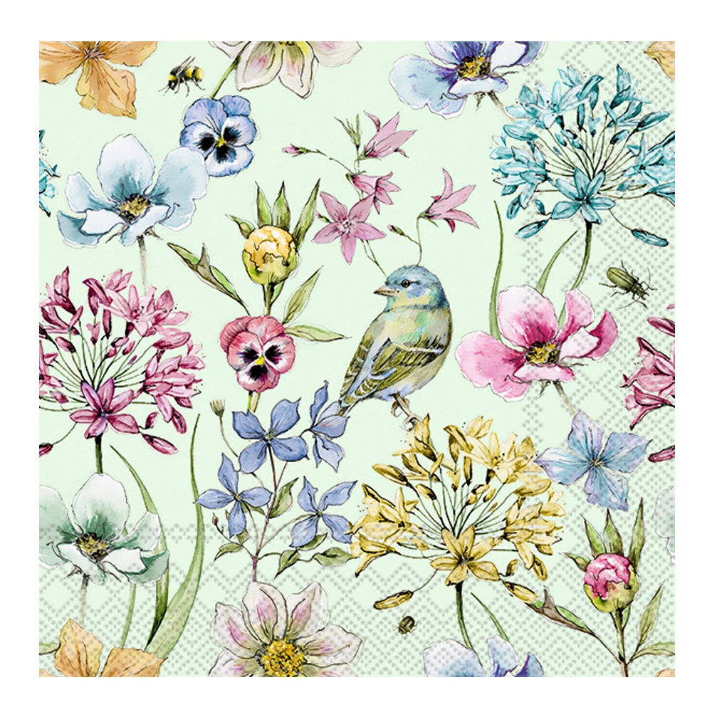 Servett Freya 33x33cm 20-pack Ljusgrön