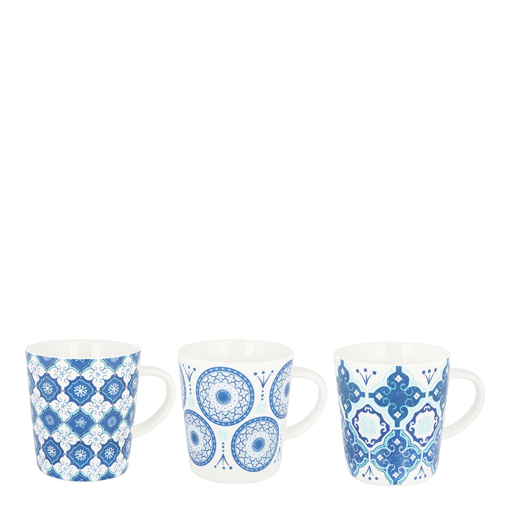 Santorini Mugg 30 cl 3-pack Blå/Vit