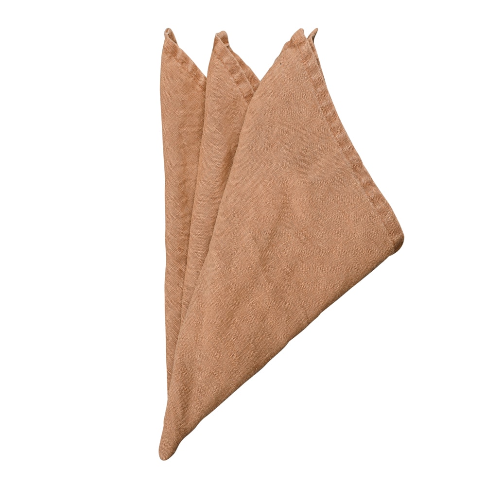 Trapani Servett Lin 45x45 cm Terrakotta