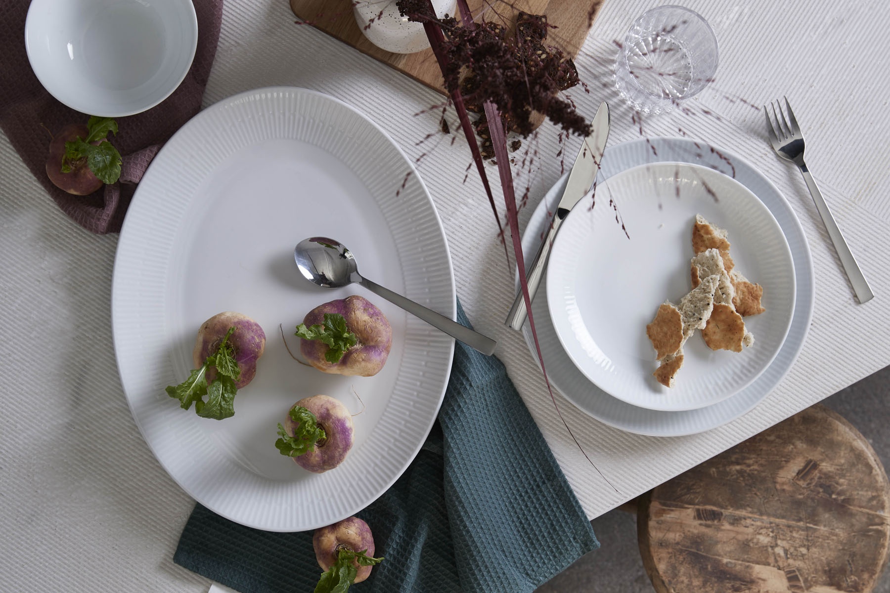 Relief Salladsskål 25 cm Vit