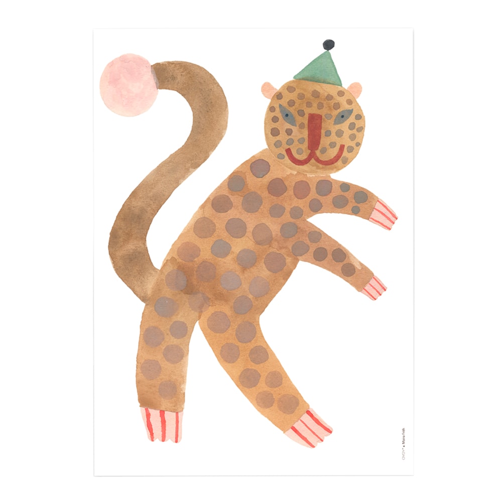 Affisch 70x50 cm Leoparden Elvis