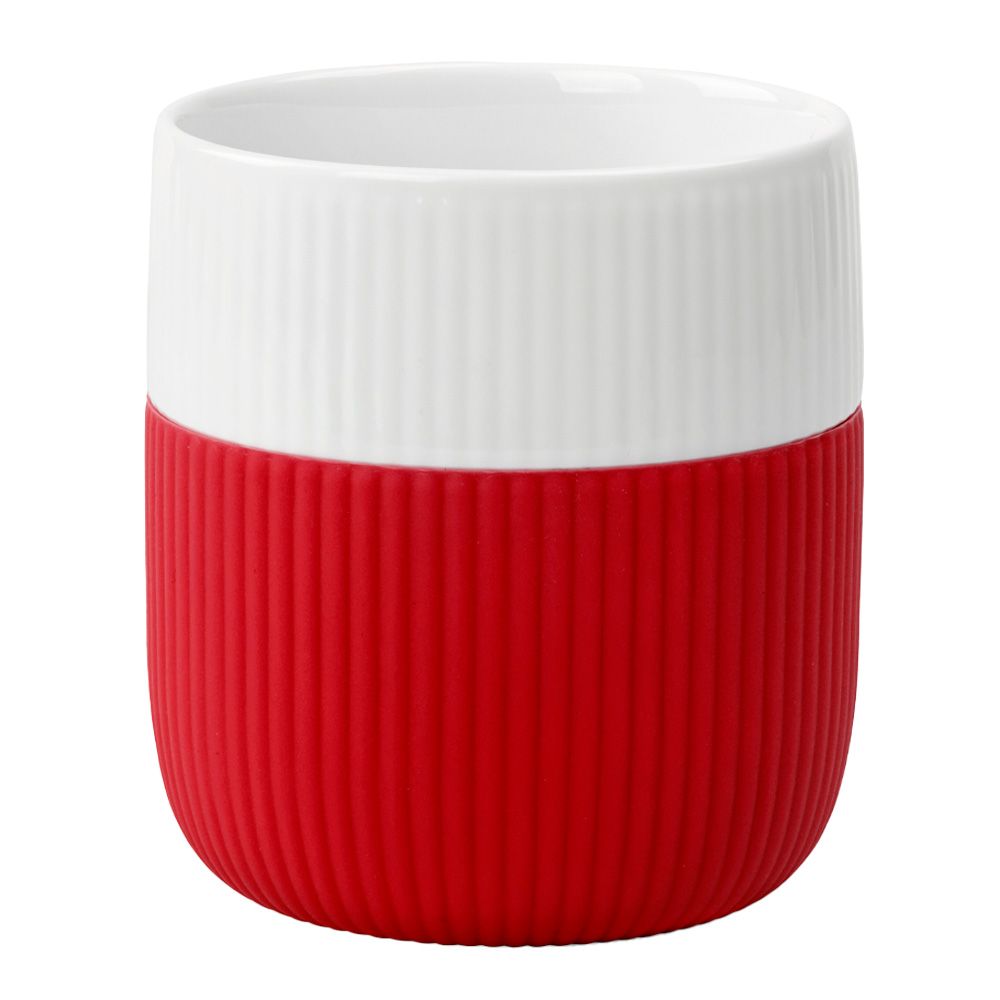 Fluted Contrast Mugg 33 cl Crimson