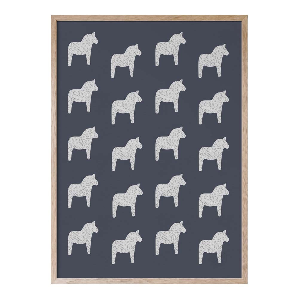 Poster 50x70 cm Dalahästen