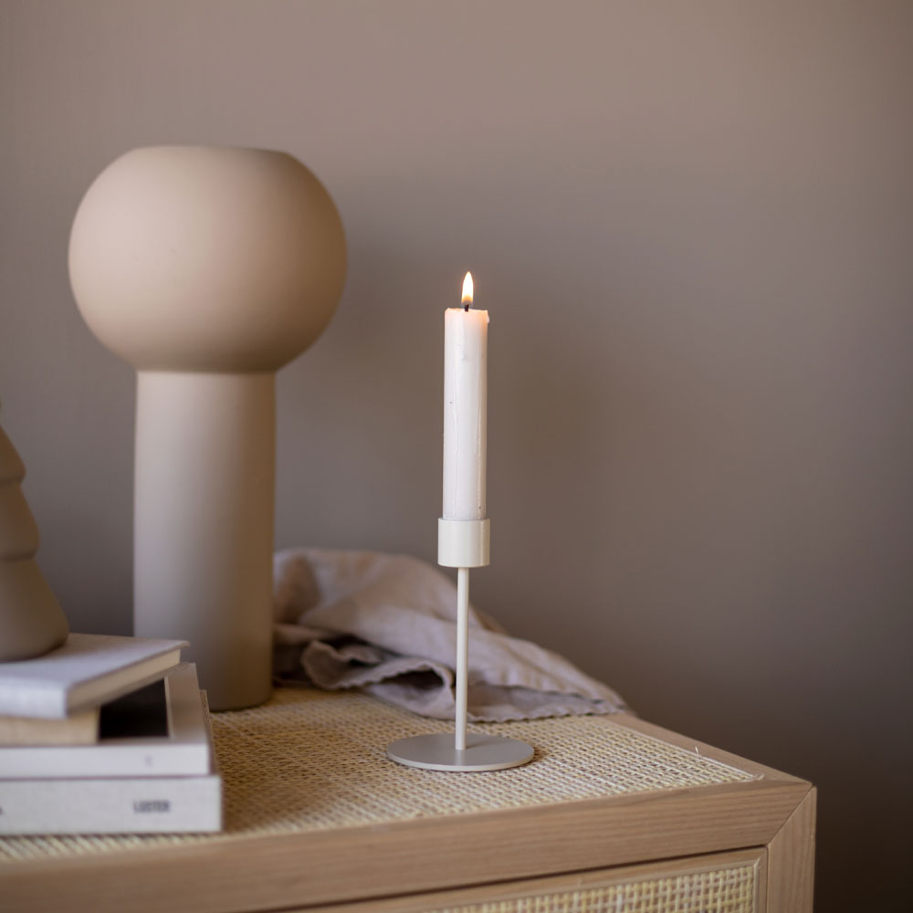 Candlestick Ljusstake 21 cm Sand