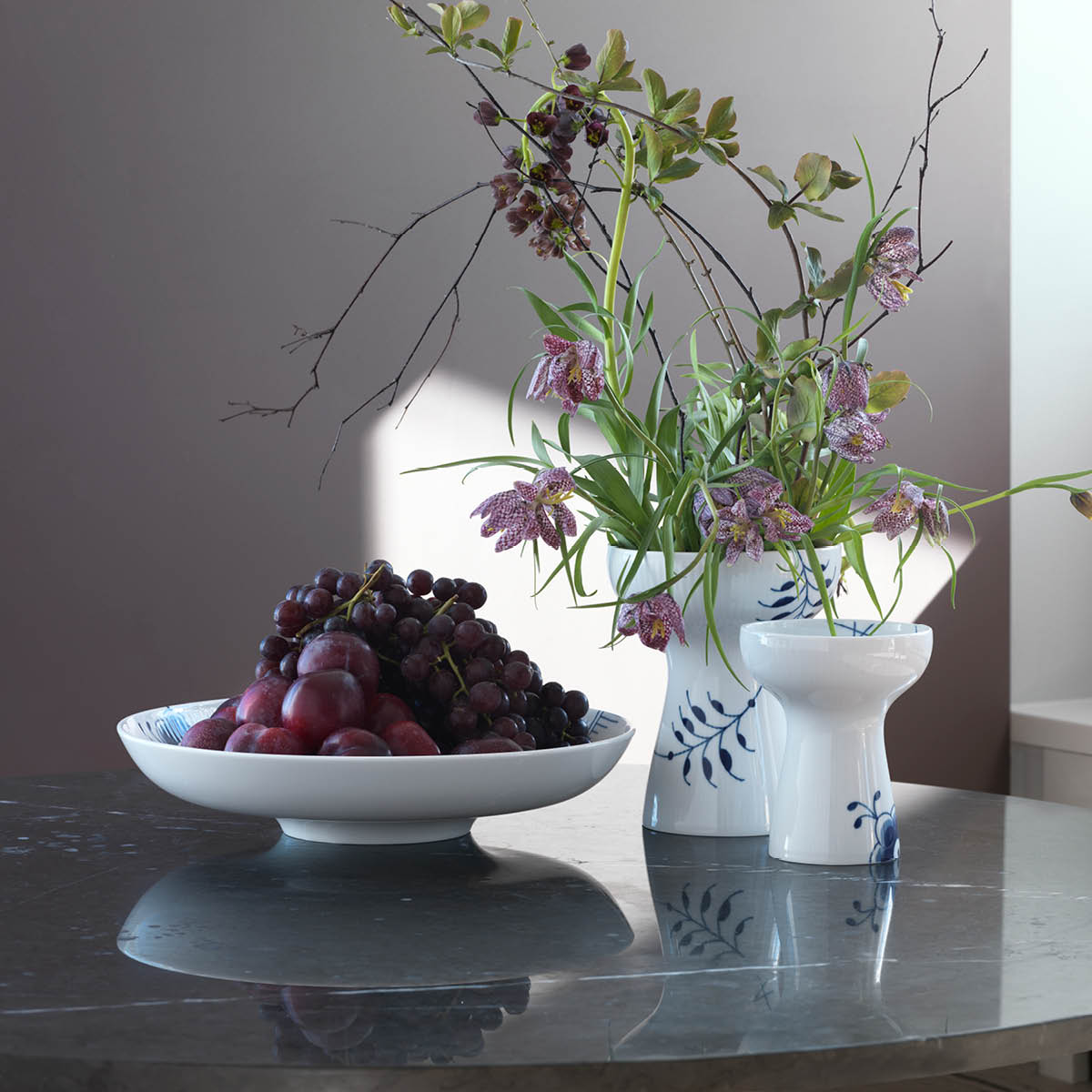 Blue Fluted Mega Skål 34 cm