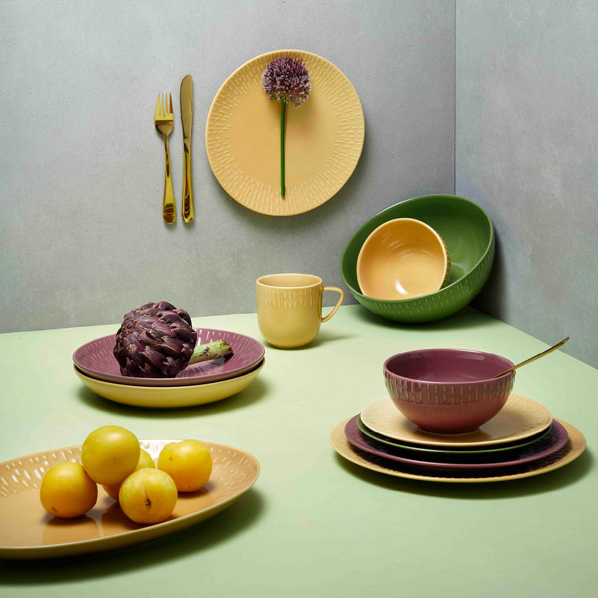 Confetti Tallrik 27 cm Senap