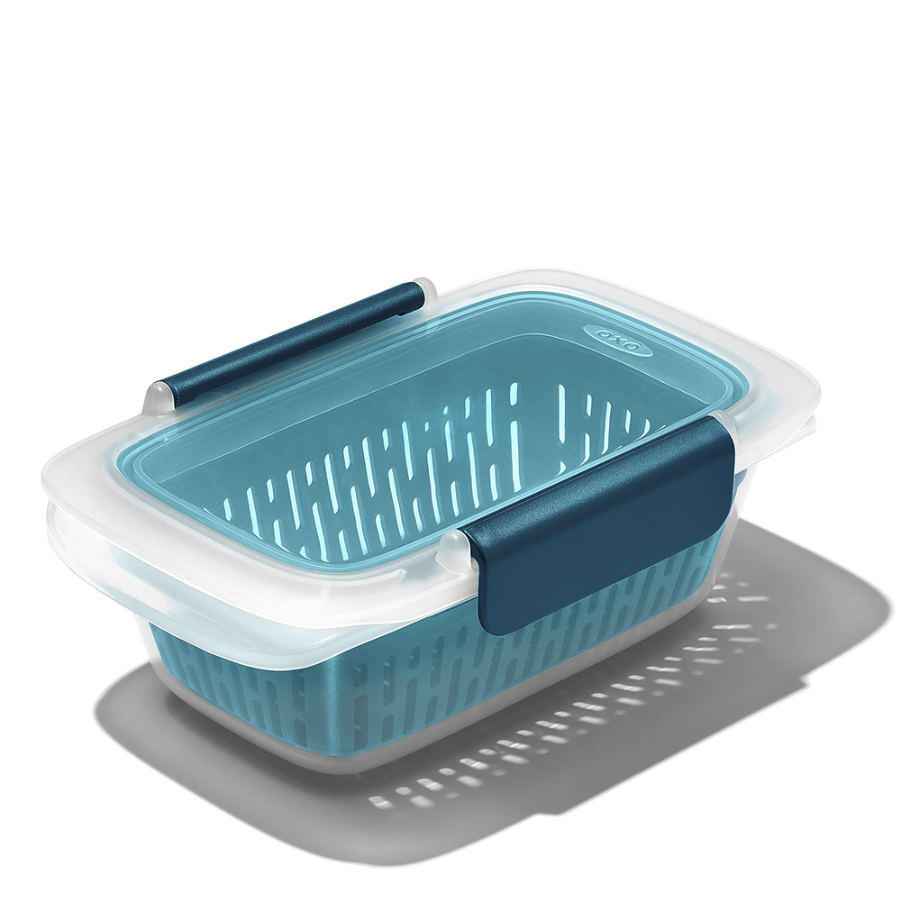 Prep & Go Behållare med durkslag 450 ml