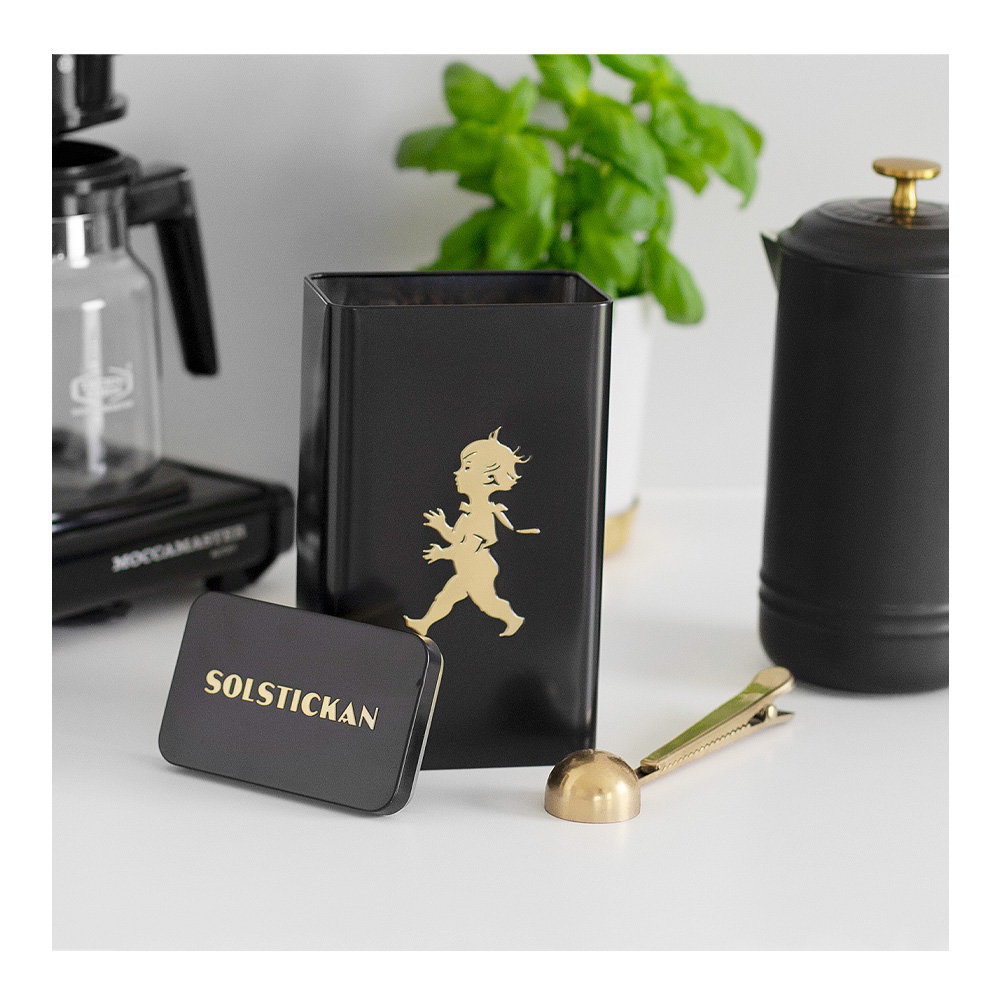 Kaffeburk Svart/Guld matt