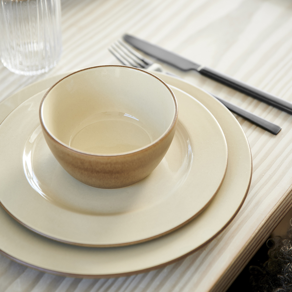 Bitz Desserttallrik 22 cm Wood/Sand