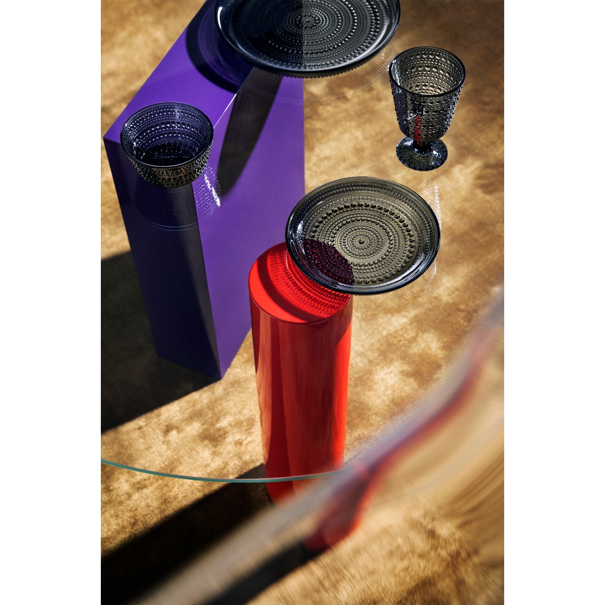 Kastehelmi Tallrik flat 17 cm Mörkgrå