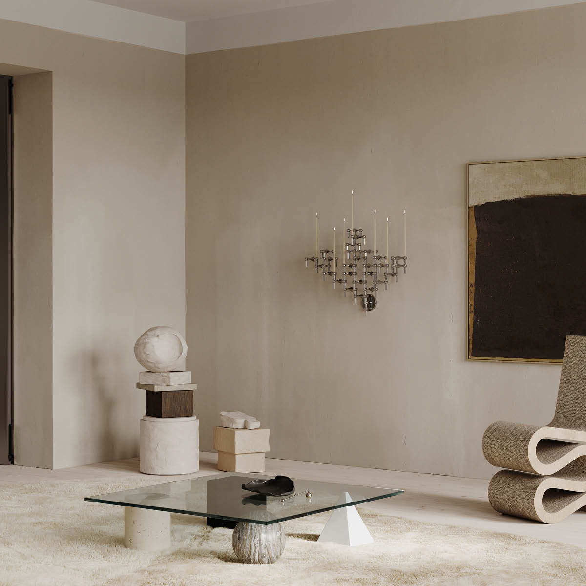 Stoff Nagel Vägghängare Krom