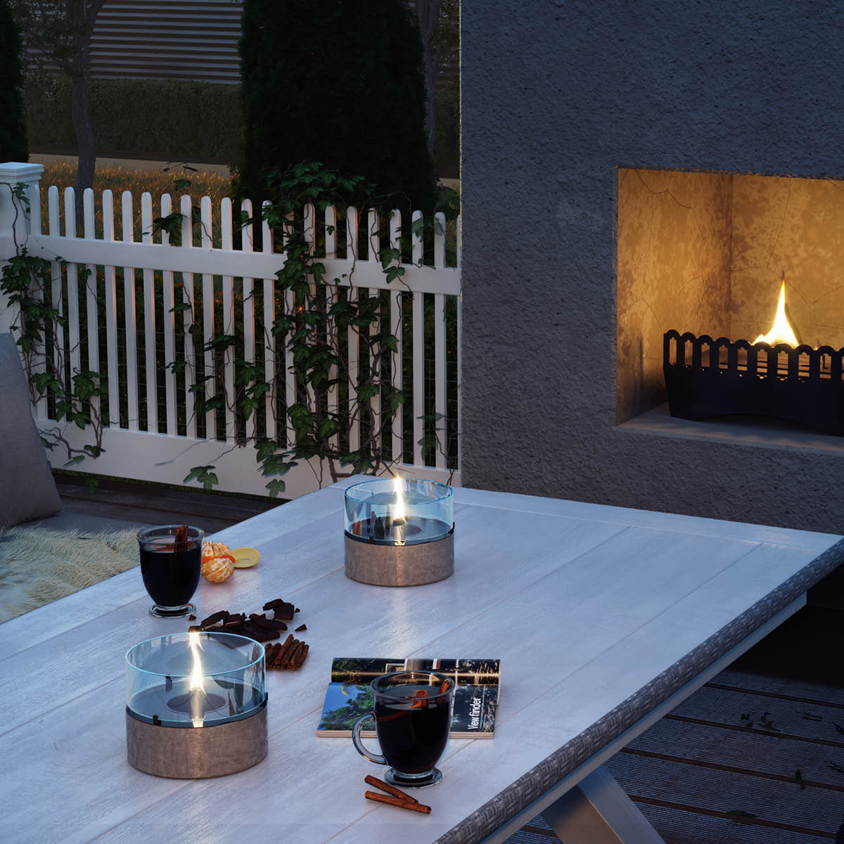 Café Bordslykta 18 cm Concrete Grå