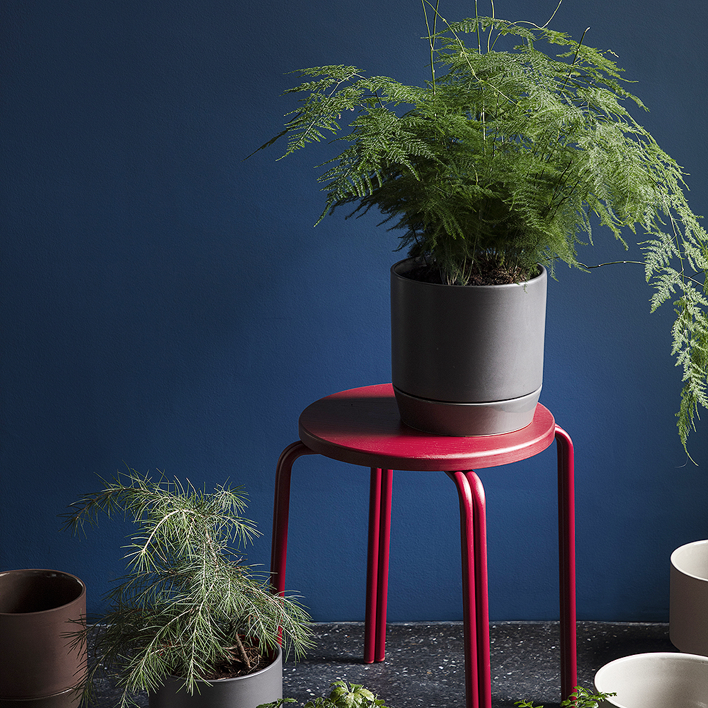 Polaris Kruka med Fat 20x21 cm  Blågrå