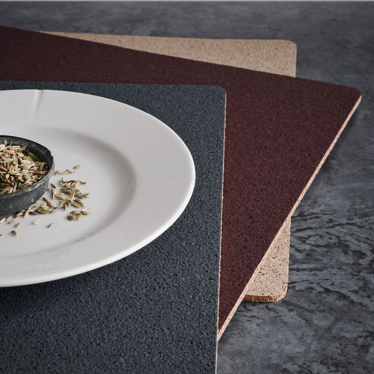 Corki Bordstablett 43x30 cm Bordeaux