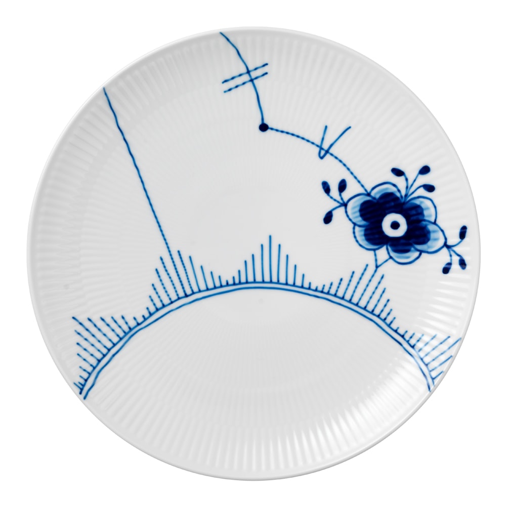 Blue Fluted Mega Tallrik coupe 27 cm