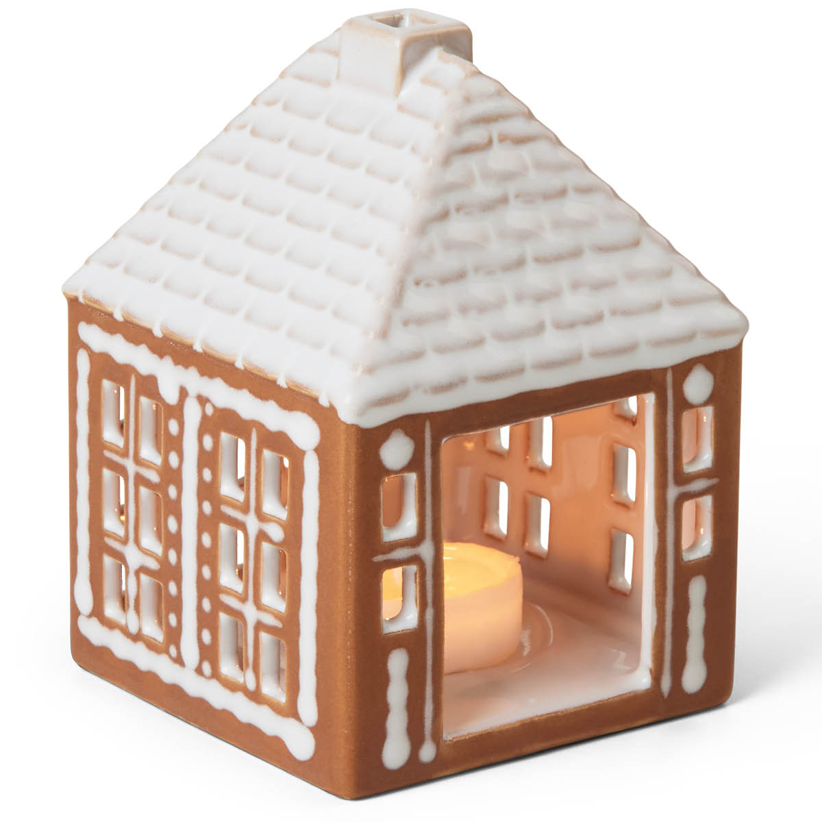 Pepparkakshus Ljuslykta Small Brun