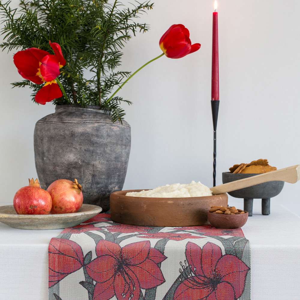 Amaryllis Löpare 35x120 Röd