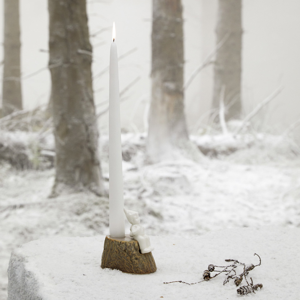 Christmas Tales Ljusstake Journey 9,5 cm Vit/Beige