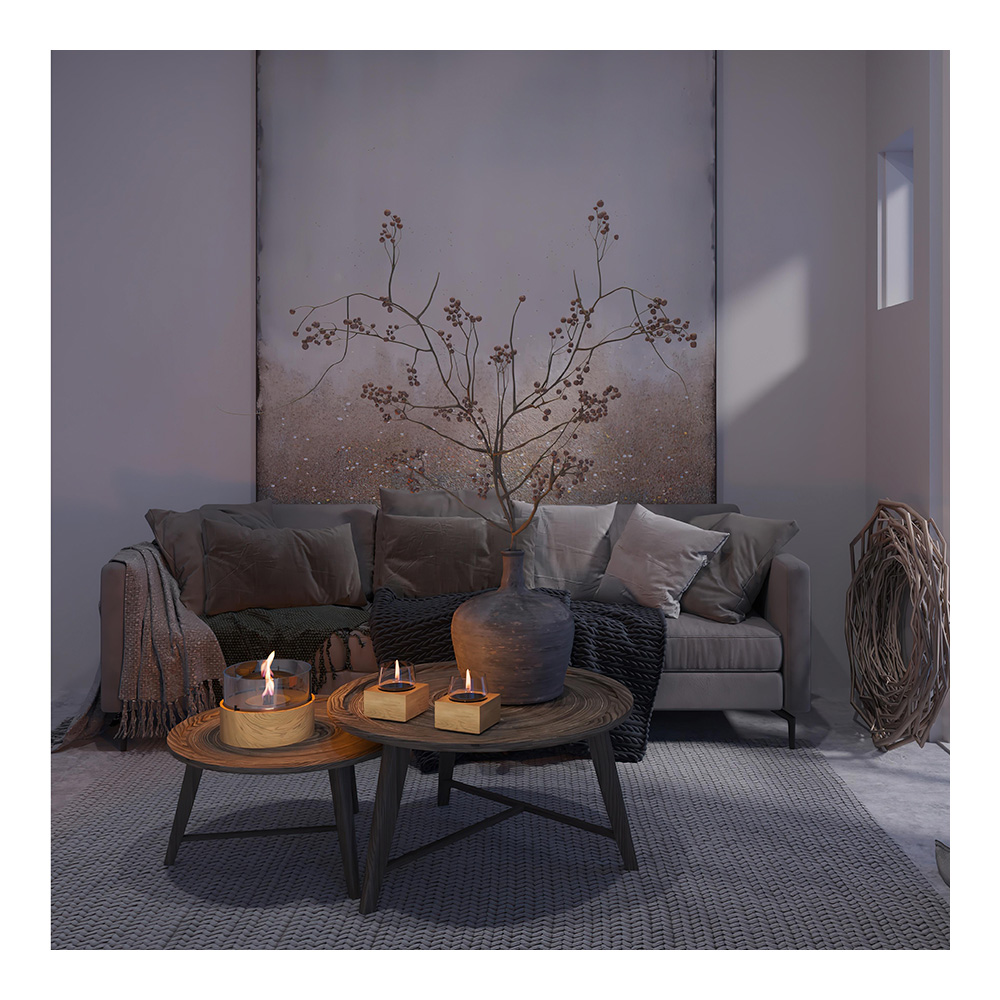 Poppy Lykta 16 cm Trä