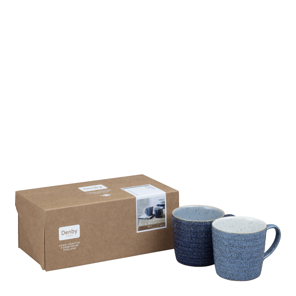 Studio Räfflad Mugg 40 cl 2-pack Blå