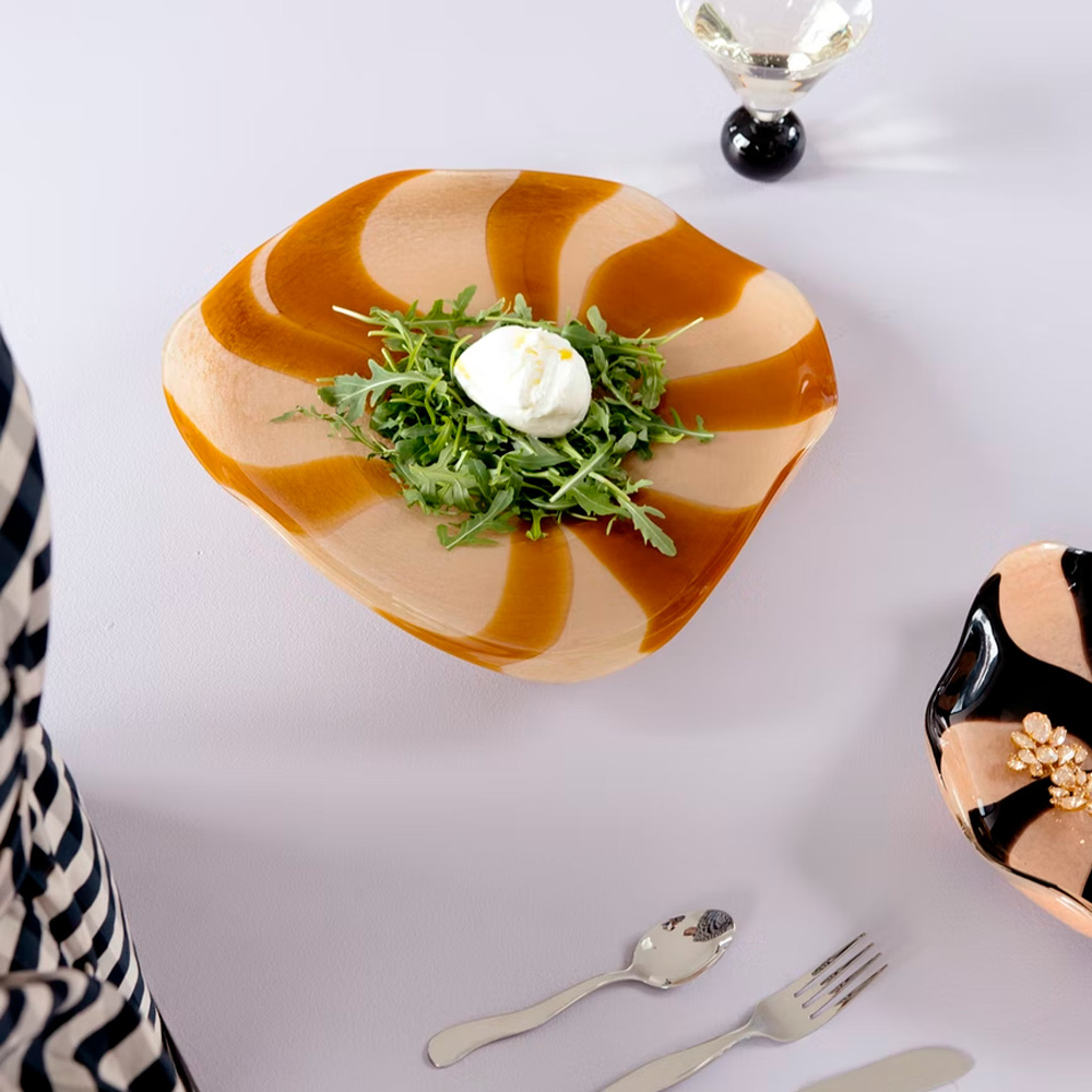 Curve Fat L 35x6,5 cm Brun/Beige