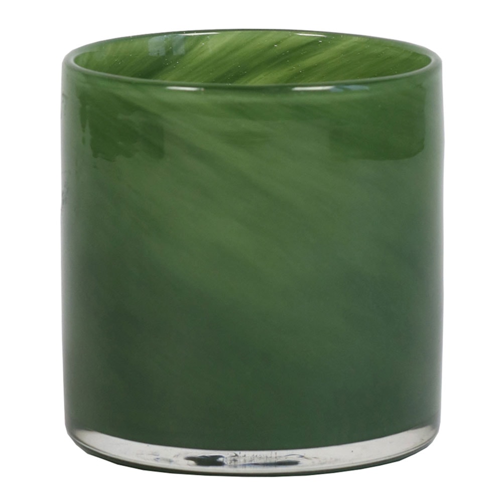 Lyric Ljuslykta Glas 10x10 cm Mörk Grön