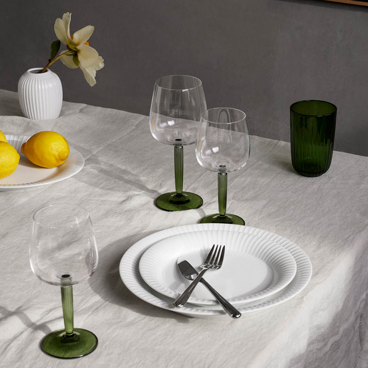 Hammersh?i Rödvinsglas 49 cl 2-pack Grön