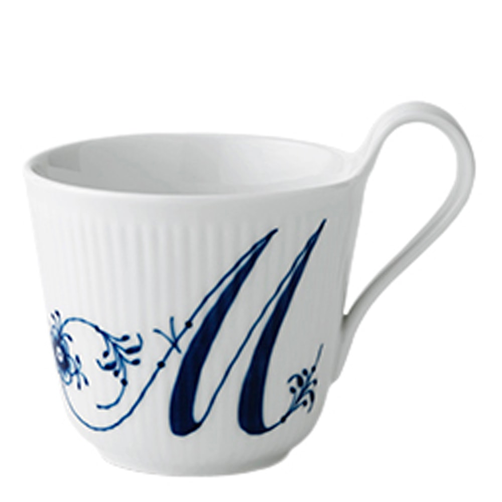 Blue Fluted Pl Alphabet Mugg 33 cl M